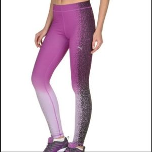 NWT Puma Purple Ombre Gradient Leggings